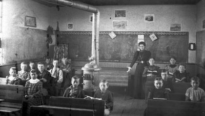 Aspen schoolroom, c.1880-90 by American Photographer